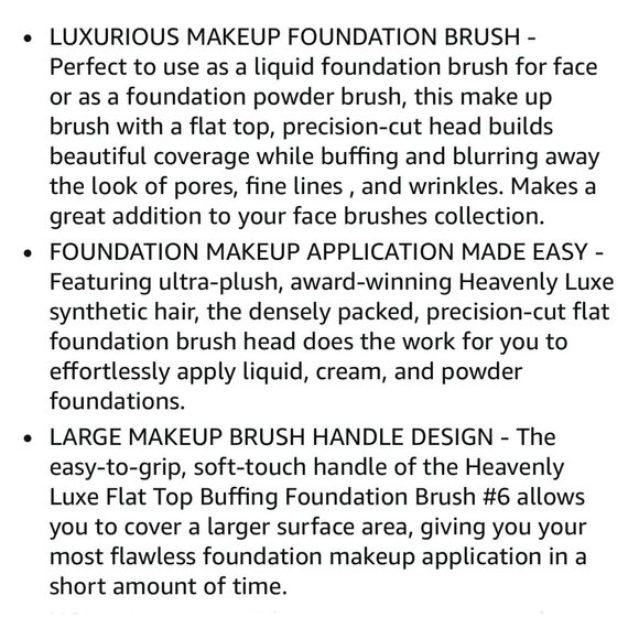 NWT It Cosmetics Heavenly Luxe Flat Top Buffing Foundation Makeup Brush #6 - Picture 2 of 12